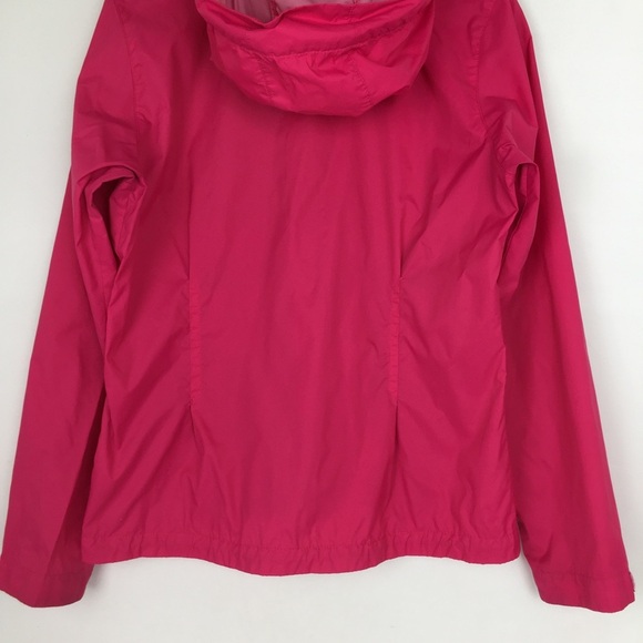 Columbia Women’s Lightweight Jacket Pink Windbreaker Hooded Packable Size L - Picture 9 of 12